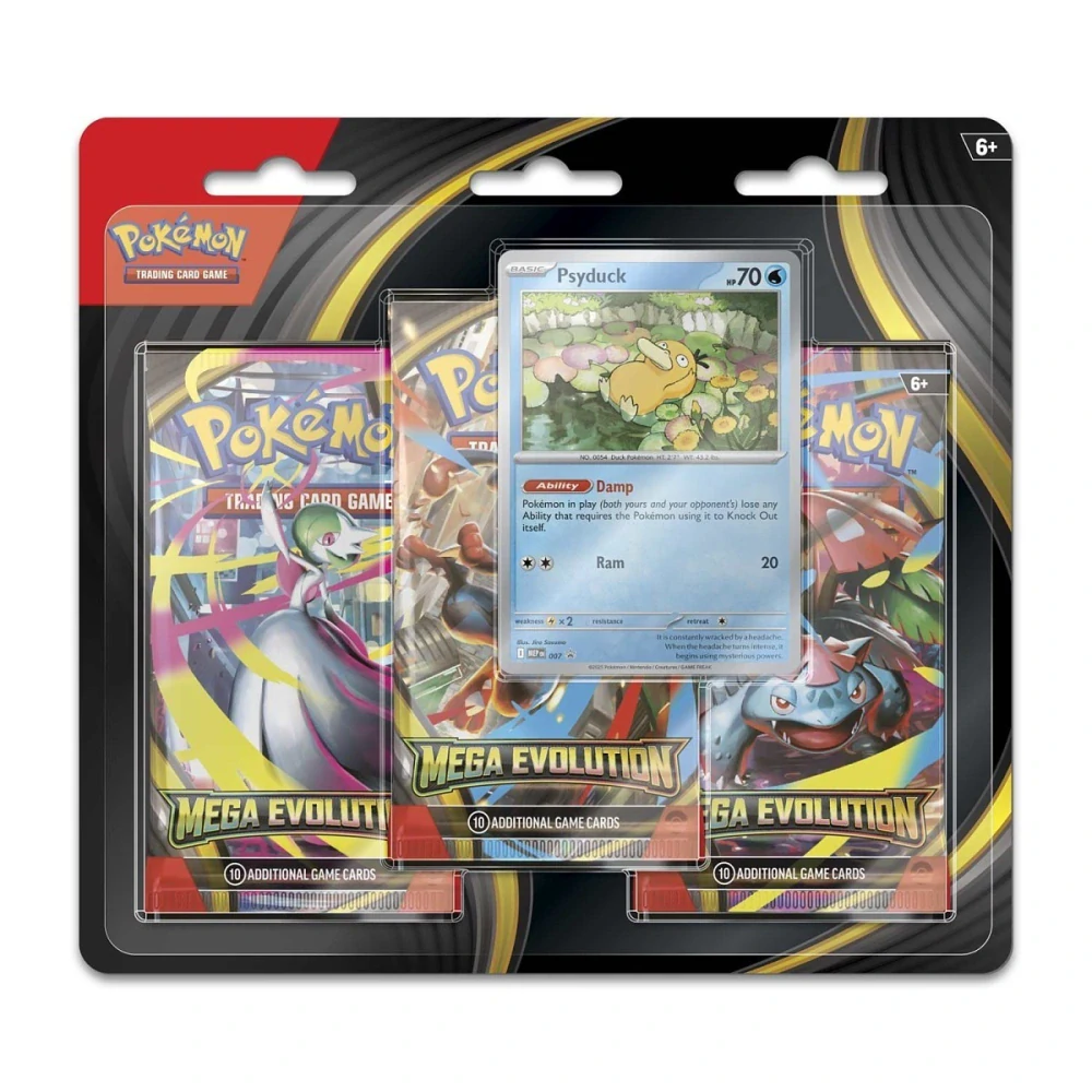 Pokémon TCG Mega Evolution 3 Booster Packs & Psyduck Promo Card